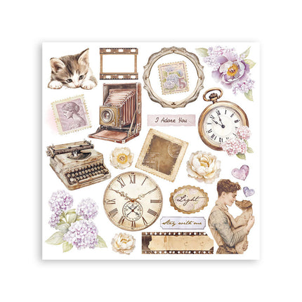 Rub-on kit cm 15.5x15.5 - 6 pages Quiet Days