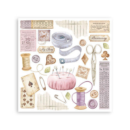 Rub-on kit cm 15.5x15.5 - 6 pages Quiet Days