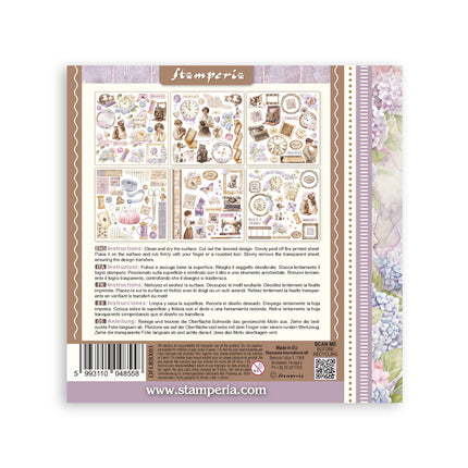 Rub-on kit cm 15.5x15.5 - 6 pages Quiet Days