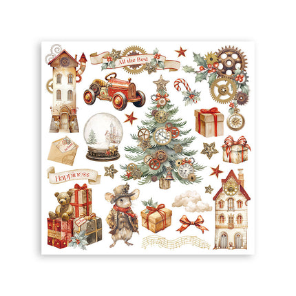 Assortment Rub-on cm 15.5x15.5 - 6 subjects Gear up for Christmas