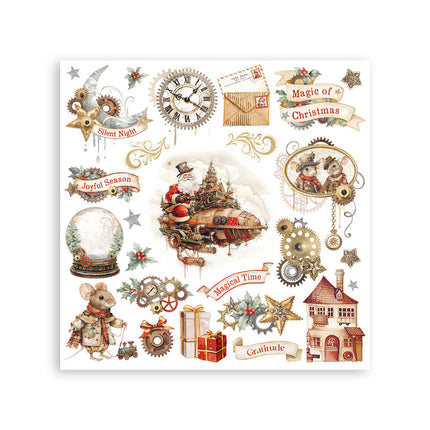 Assortment Rub-on cm 15.5x15.5 - 6 subjects Gear up for Christmas
