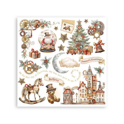 Assortment Rub-on cm 15.5x15.5 - 6 subjects Gear up for Christmas
