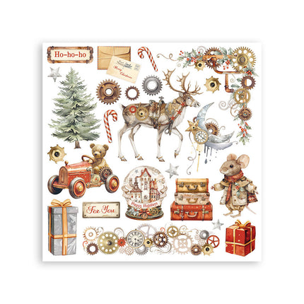 Assortment Rub-on cm 15.5x15.5 - 6 subjects Gear up for Christmas