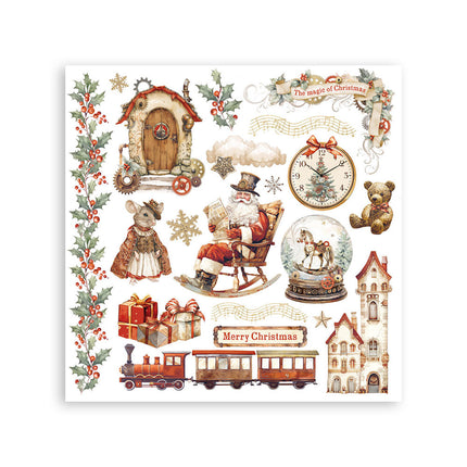 Assortment Rub-on cm 15.5x15.5 - 6 subjects Gear up for Christmas