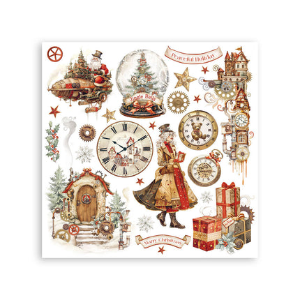 Assortment Rub-on cm 15.5x15.5 - 6 subjects Gear up for Christmas