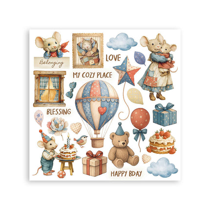Rub-on kit 15.5x15.5 cm - 6 pages Family