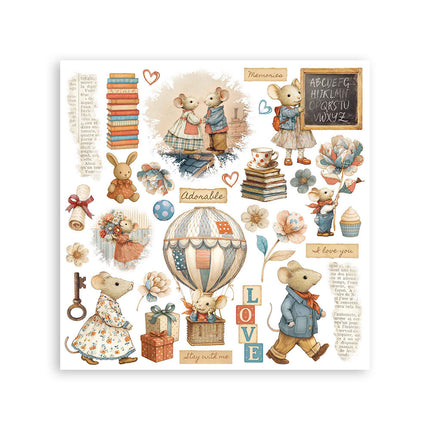 Rub-on kit 15.5x15.5 cm - 6 pages Family