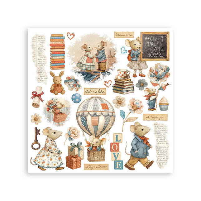 Rub-on kit 15.5x15.5 cm - 6 pages Family