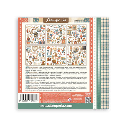 Rub-on kit 15.5x15.5 cm - 6 pages Family