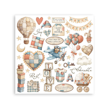 Rub-on kit 15.5x15.5 cm - 6 pages Baby