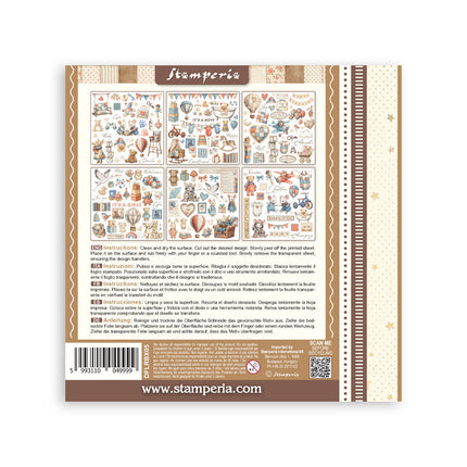 Rub-on kit 15.5x15.5 cm - 6 pages Baby