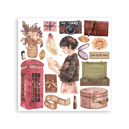 Printed Decorative Rub on kit for Art and Craft cm 15,5x15,5 - Our Way