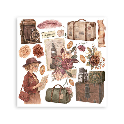 Printed Decorative Rub on kit for Art and Craft cm 15,5x15,5 - Our Way