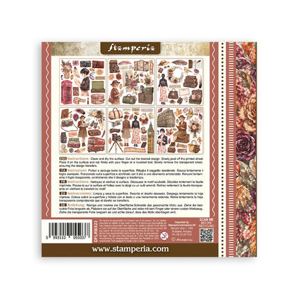 Printed Decorative Rub on kit for Art and Craft cm 15,5x15,5 - Our Way