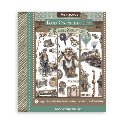 Rub-on selection 20.5x23 cm - 6 pages Voyages Fantastiques