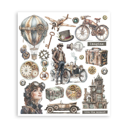 Rub-on selection 20.5x23 cm - 6 pages Voyages Fantastiques