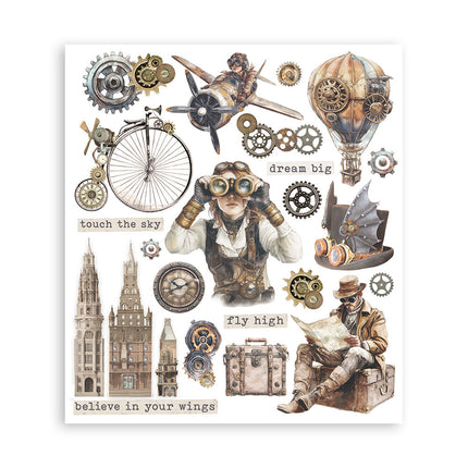 Rub-on selection 20.5x23 cm - 6 pages Voyages Fantastiques