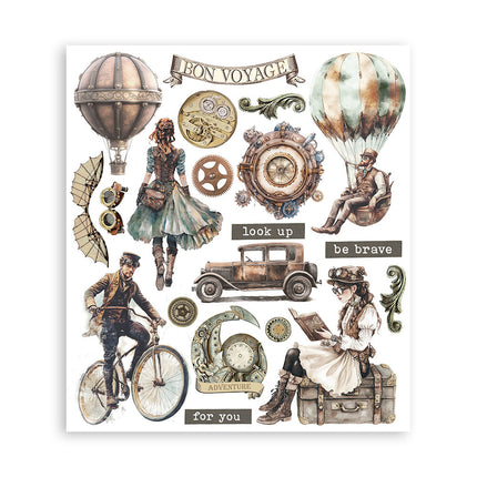 Rub-on selection 20.5x23 cm - 6 pages Voyages Fantastiques