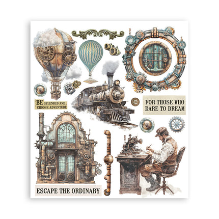 Rub-on selection 20.5x23 cm - 6 pages Voyages Fantastiques