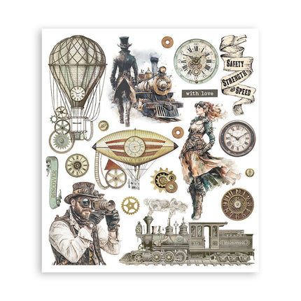 Rub-on selection 20.5x23 cm - 6 pages Voyages Fantastiques