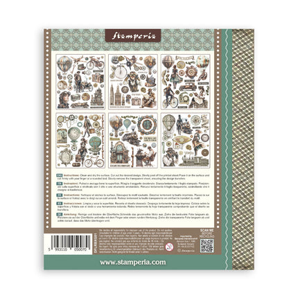 Rub-on selection 20.5x23 cm - 6 pages Voyages Fantastiques