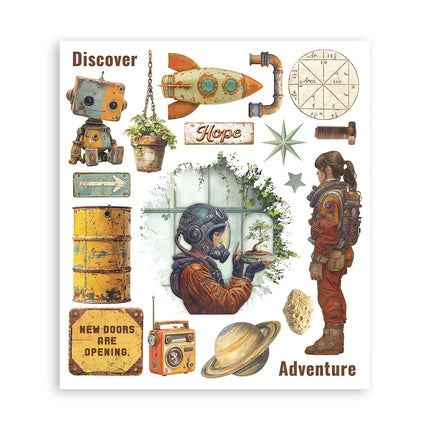 Rub on selection cm 20,5x23 6 pages - A new Beginning