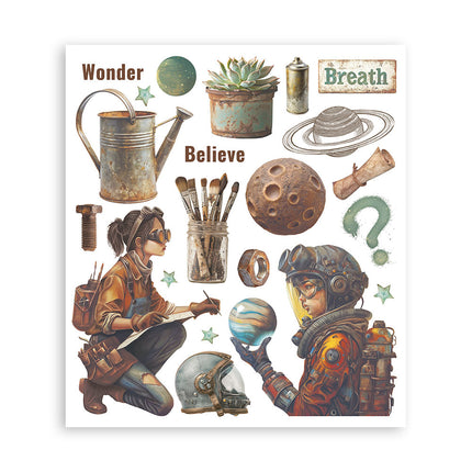 Rub on selection cm 20,5x23 6 pages - A new Beginning