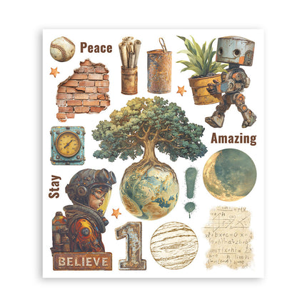 Rub on selection cm 20,5x23 6 pages - A new Beginning