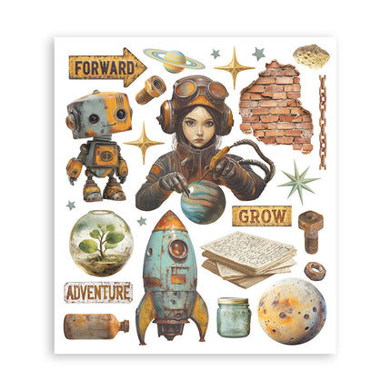 Rub on selection cm 20,5x23 6 pages - A new Beginning