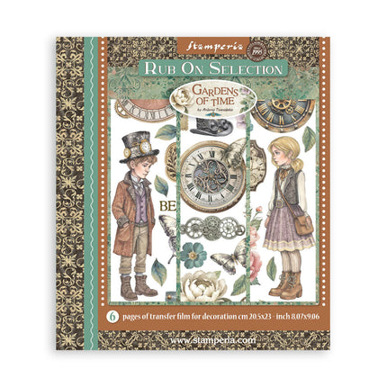 Printed Decorative Rub on selection for Art and Craft cm 20,5x23 - Gardens of Time