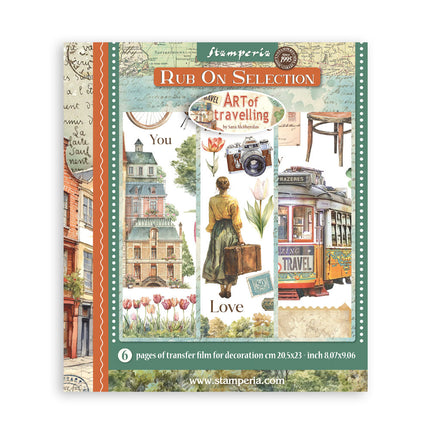 Rub on selection cm 20,5x23 6 pages - Art of Travelling 