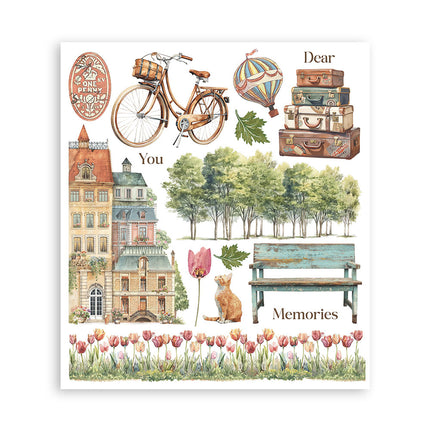 Rub on selection cm 20,5x23 6 pages - Art of Travelling 