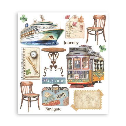 Rub on selection cm 20,5x23 6 pages - Art of Travelling 