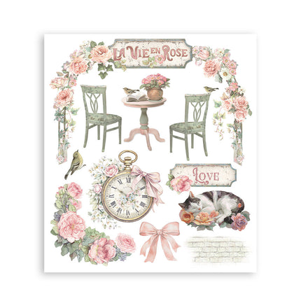 Printed Decorative Rub on selection for Art and Craft cm 20,5x23 - House of Roses