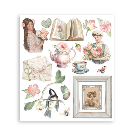 Printed Decorative Rub on selection for Art and Craft cm 20,5x23 - House of Roses