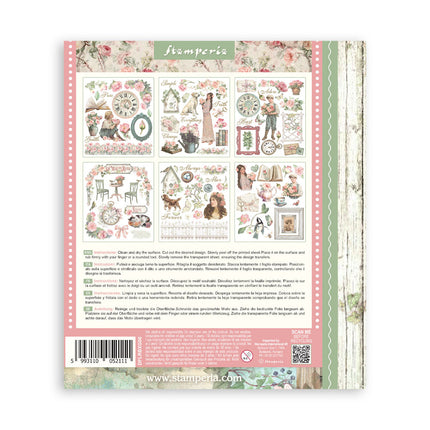 Printed Decorative Rub on selection for Art and Craft cm 20,5x23 - House of Roses