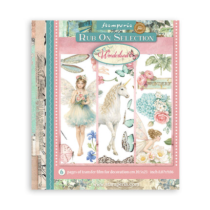 Printed Decorative Rub-On Selection for Art and Craft 20.5x23 cm - Wonderland
