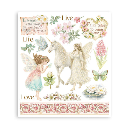 Printed Decorative Rub-On Selection for Art and Craft 20.5x23 cm - Wonderland