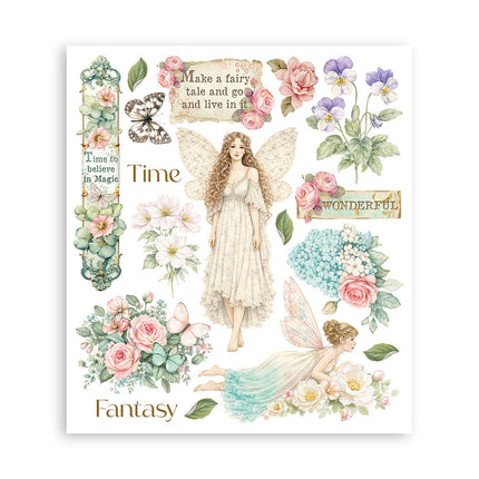 Printed Decorative Rub-On Selection for Art and Craft 20.5x23 cm - Wonderland