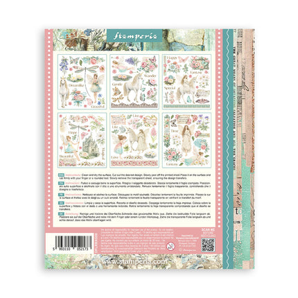 Printed Decorative Rub-On Selection for Art and Craft 20.5x23 cm - Wonderland