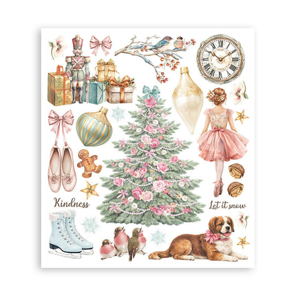 Printed Decorative Rub on selection for Art and Craft cm 20,5x23 - Winter Magic 