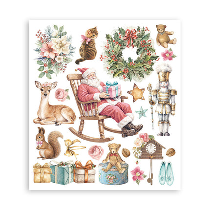 Printed Decorative Rub on selection for Art and Craft cm 20,5x23 - Winter Magic 