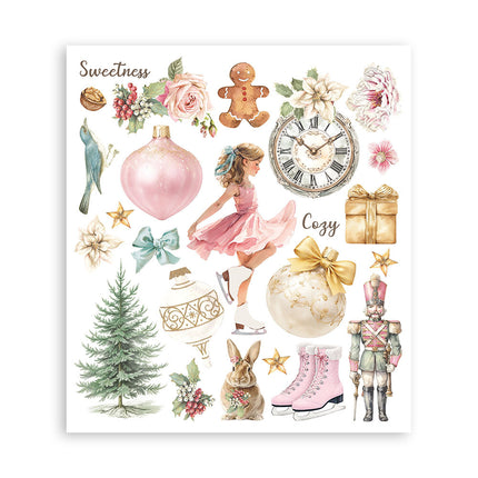 Printed Decorative Rub on selection for Art and Craft cm 20,5x23 - Winter Magic 