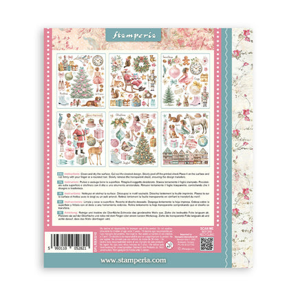 Printed Decorative Rub on selection for Art and Craft cm 20,5x23 - Winter Magic 