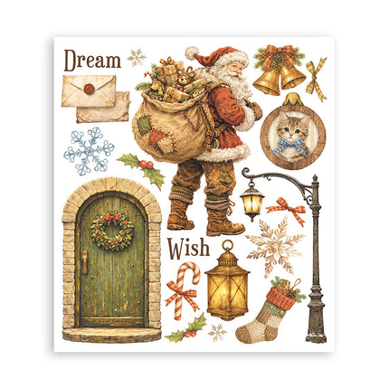 Printed Decorative Rub on selection for Art and Craft cm 20,5x23 - Silent Night 