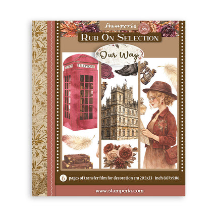 Printed Decorative Rub on selection for Art and Craft cm 20,5x23 - Our Way