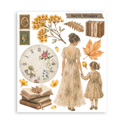 Printed Decorative Rub on selection for Art and Craft cm 20,5x23 - Flowers and Poems
