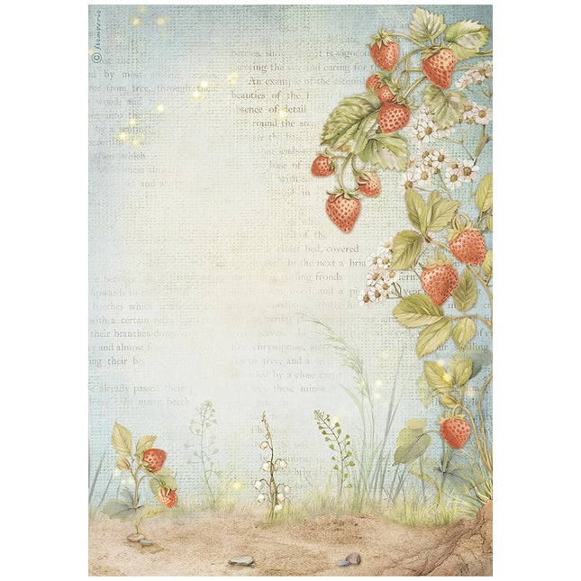A4 Rice paper pack - Hidden Grove strawberries