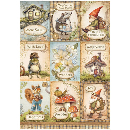 A4 Rice paper pack - Hidden Grove cards