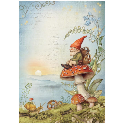 A4 Rice paper pack - Hidden Grove gnome